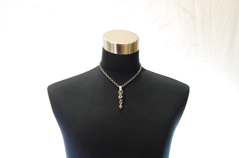 Bolo Tip With H,W,O Pendant[P-161] / Quarter Chain Necklace[N-66] (45cm)