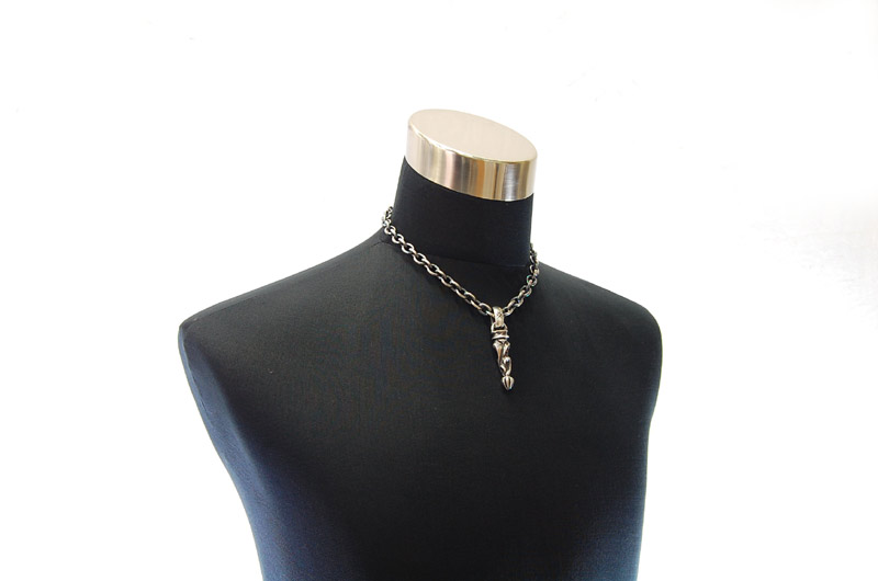 Bolo Tip With H,W,O Pendant[P-161] / Three-fifth Chain Necklace[N-72] (45cm)