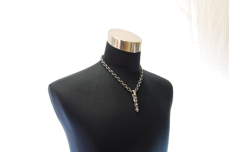 Bolo Tip With H,W,O Pendant[P-161] / Three-fifth Chain Necklace[N-72] (50cm)