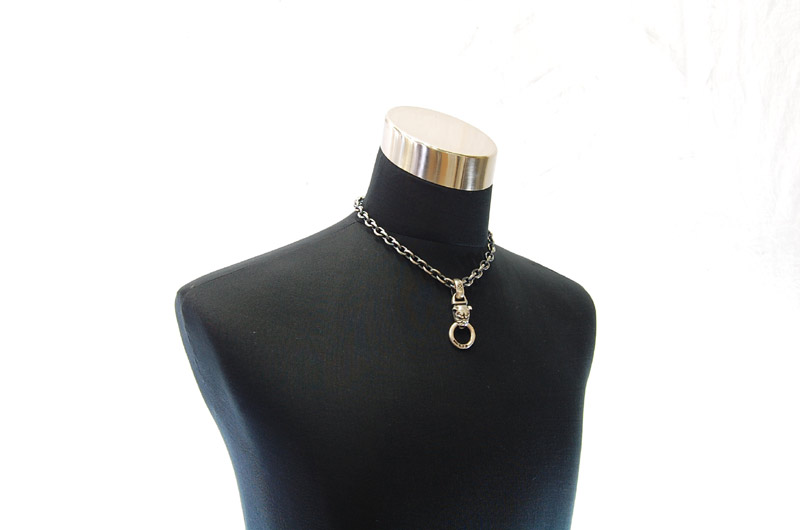 Bulldog Pendant[P-07] / Three-fifths Chain & Half T-bar Necklace[N-72] (45cm)