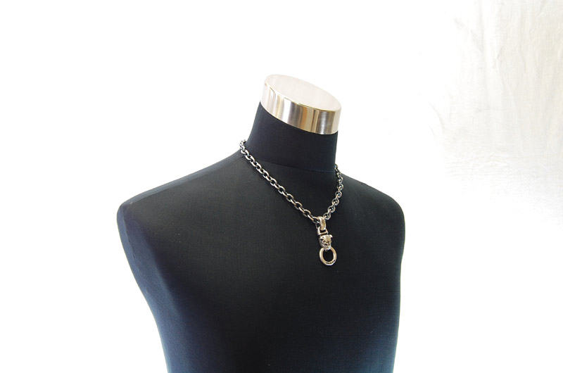 Bulldog Pendant[P-07] / Three-fifths Chain & Half T-bar Necklace[N-72] (50cm)