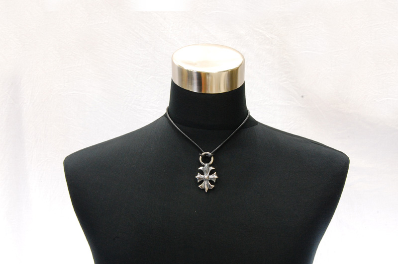 Gothic Cross Pendant[P-111]  / lethrter Necklace (44cm)