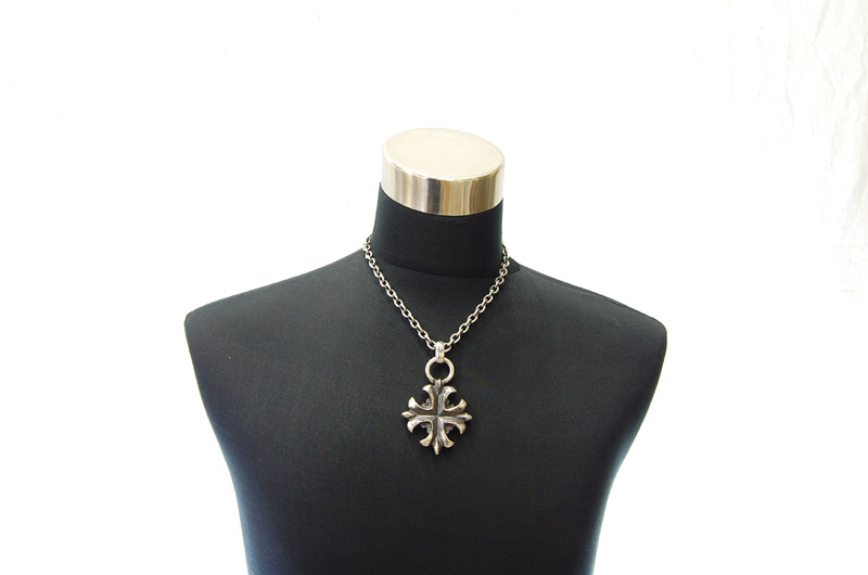 Gothic Cross Pendant[P-119] / Half Chain Necklace[N-65] (50cm)