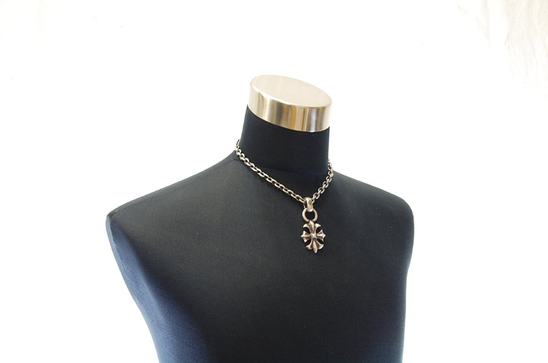 Gothic Cross With H.W.O Pendant[P-112] / Half Chain Necklace[N-65] (45cm)