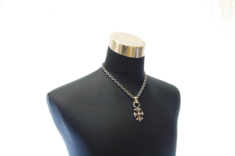 Gothic Cross With H.W.O Pendant[P-112] / Half Chain Necklace[N-65] (50cm)