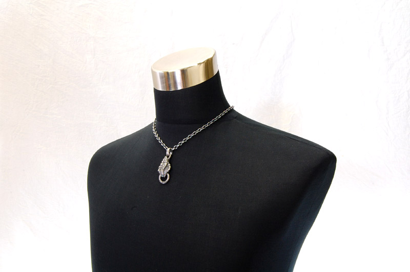 Half Snake head Pendant (Maltese Cross Stamp)[P-60] / Quarter Chain Necklace[N-66] (45cm)