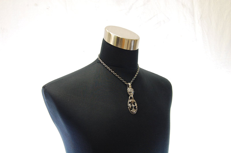 Lion & Battle Ax Pendant[P-151] / Quarter Chain Necklace[N-66] (45cm)