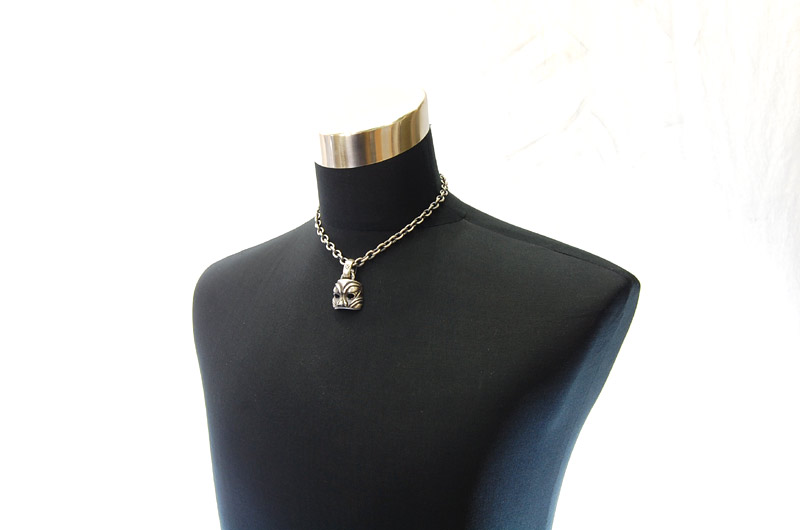 Mask Pendant (Maltese Cross Stamp)[P-45] / Half Chain Necklace[N-65] (45cm)