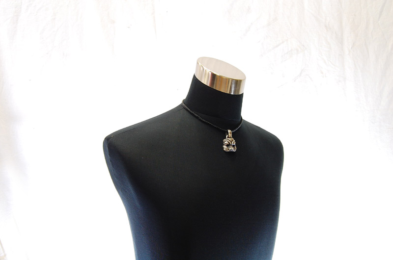 Mask Pendant (Maltese Cross Stamp)[P-45] / Leather Necklace (44cm)