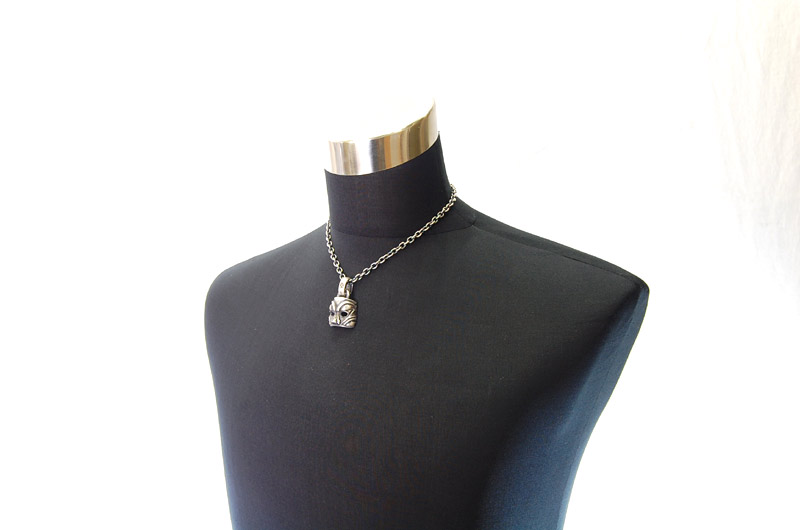 Mask Pendant (Maltese Cross Stamp)[P-45] / Quarter Chain Necklace[N-66] (45cm)