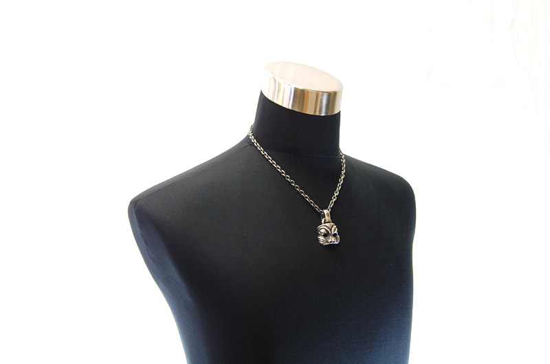 Mask Pendant (Maltese Cross Stamp)[P-45] / Quarter Chain Necklace[N-66] (50cm)