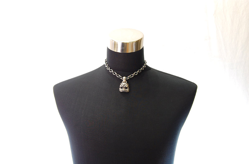 Mask Pendant (Maltese Cross Stamp)[P-45] / Three-fifth Chain Necklace[N-72] (43cm)