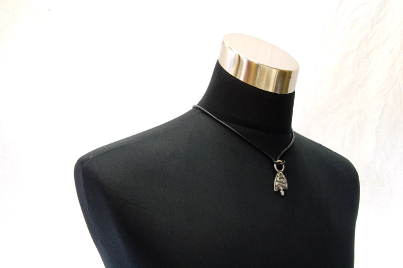 Medium Snake Belt Tip Pendant[P-89] / Leather Necklace (44cm)