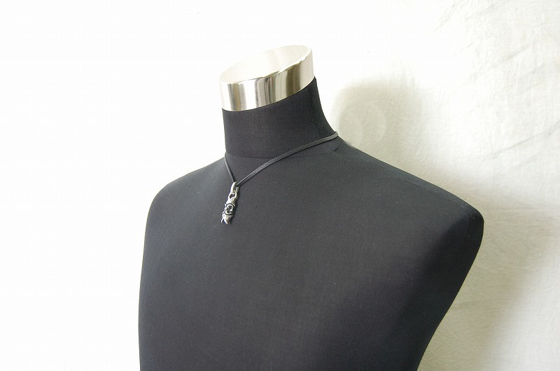  Macarroni Pendant[P-157] / Leather Necklace (45cm)