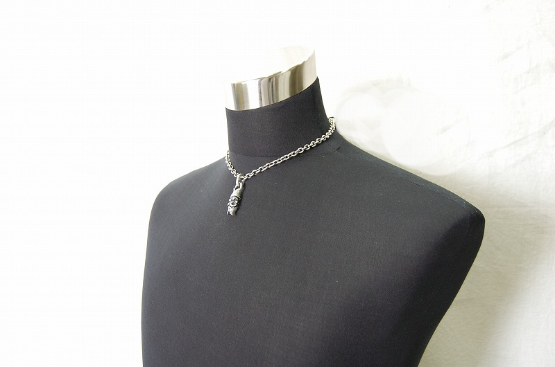 Macarroni Pendant[P-157]   / Quater Chain & Classic T-bar Necklace[N-99] (43cm)