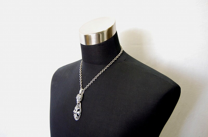 Lion & Cross Oval Pendant[ P-162] / Quarter Chain Necklace[N-66] (50cm)
