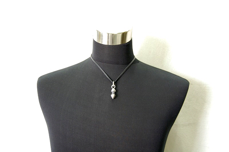  Noodle Pendant[P-186] / Leather Necklace (45cm)