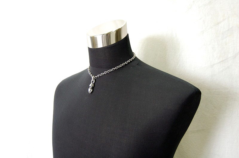 Noodle Pendant[P-186]  / Quater Chain & Classic T-bar Necklace[N-99] (43cm)