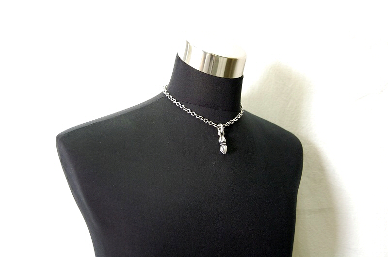 Noodle Pendant[P-186]  / Quater Chain & Classic T-bar Necklace[P-99] (43cm)