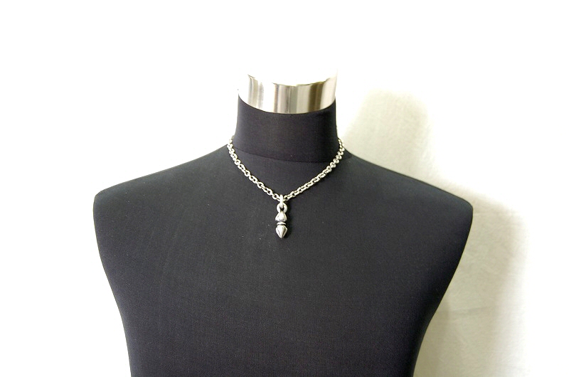 Noodle Pendant[P-186]  / Quater Chain & Classic T-bar Necklace[P-99] (45cm)