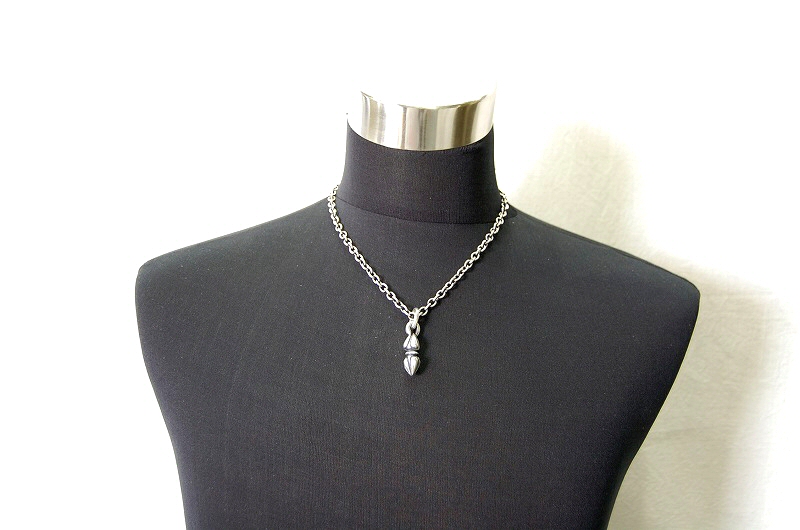 Noodle Pendant[P-186]  / Quater Chain & Classic T-bar Necklace[P-99] (50cm)