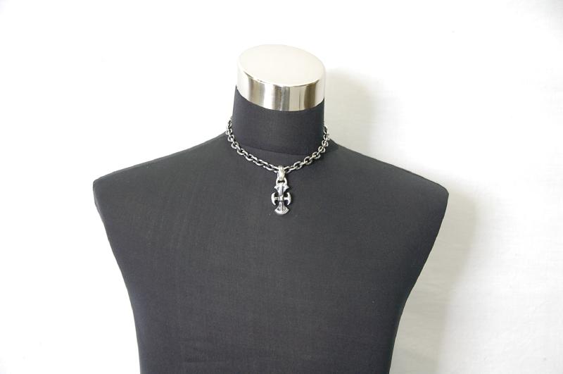 Battle Ax Pendant [P-191] / Three-fifth Chain & Half T-bar Necklace[N-72] (43cm)