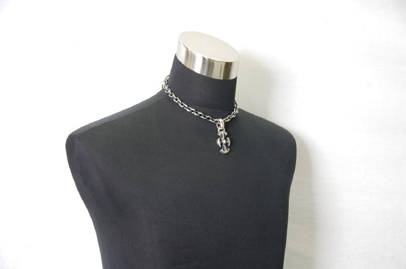 Battle Ax Pendant [P-191] / Three-fifth Chain & Half T-bar Necklace[N-72] (43cm)