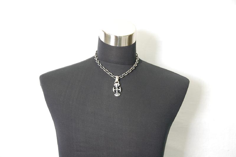 Battle Ax Pendant [P-191] / Three-fifth Chain & Half T-bar Necklace[N-72] (45cm)