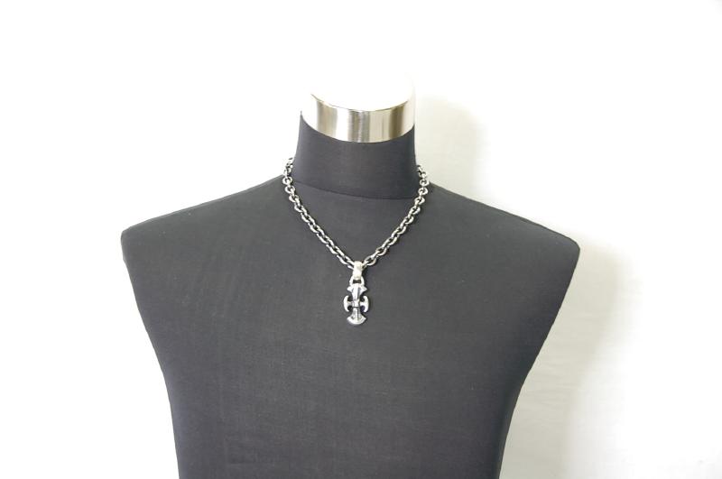 Battle Ax Pendant [P-191] / Three-fifth Chain & Half T-bar Necklace[N-72] (50cm)