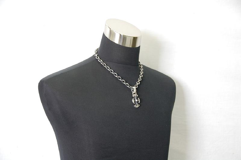 Battle Ax Pendant [P-191] / Three-fifth Chain & Half T-bar Necklace[N-72] (50cm)