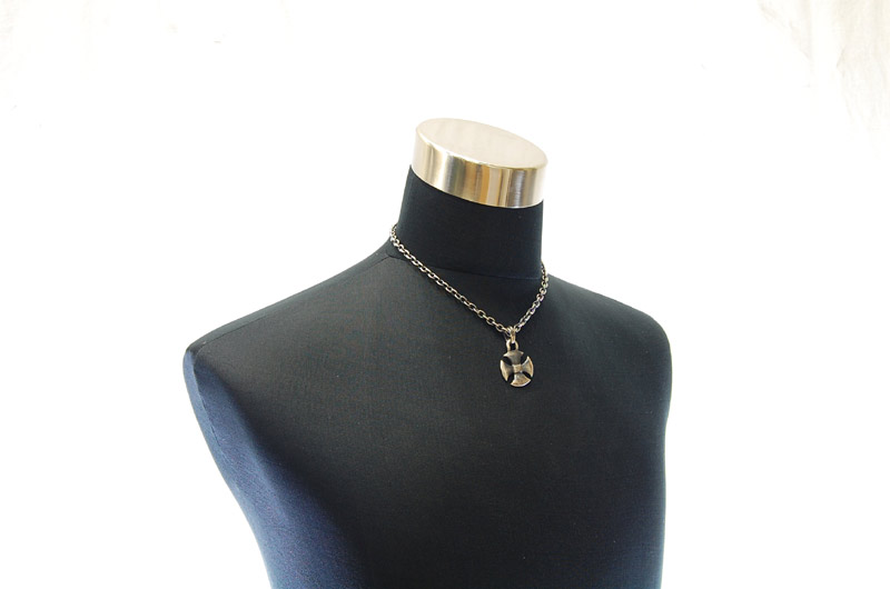 Round Cross Pendant[P-110]  /  Quarter Chain Necklace[N-66] (45cm)