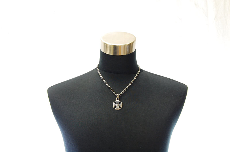 Round Cross Pendant[P-110]  /  Quarter Chain Necklace[N-66] (50cm)