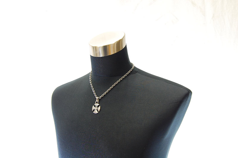 Round Cross Pendant[P-110]  /  Quarter Chain Necklace[N-66] (50cm)