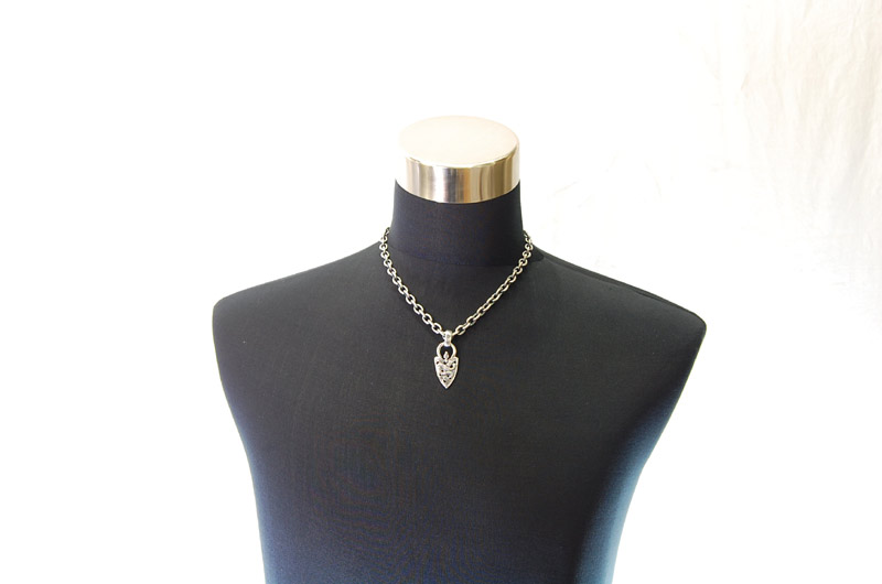 Small Snake Belt Tip With H.W.O Pendant[P-129] / Half Chain Necklace[N-65] (50cm)