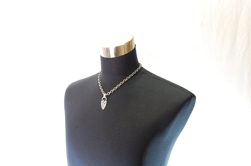 Small Snake Belt Tip With H.W.O Pendant[P-129] / Half Chain Necklace[N-65] (50cm)