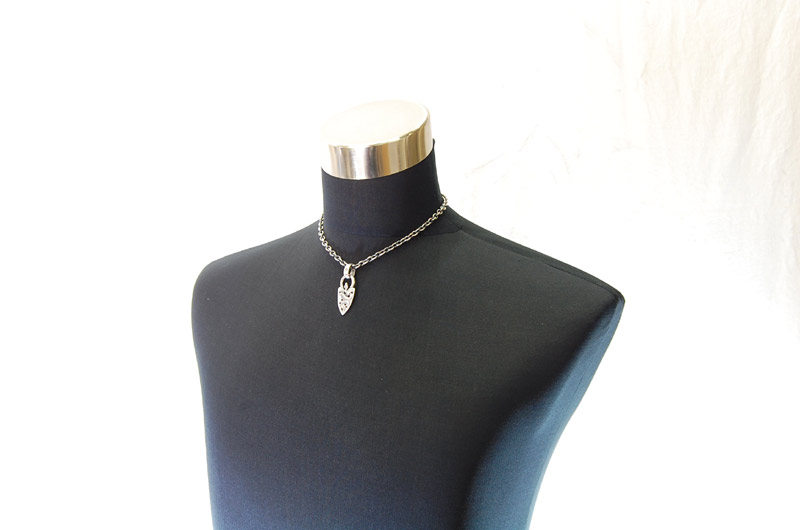 Small Snake Belt Tip With H.W.O Pendant[P-129] / Quarter Chain Necklace[N-66] (45cm)