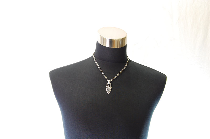 Small Snake Belt Tip With H.W.O Pendant[P-129] / Quarter Chain Necklace[N-66] (50cm)