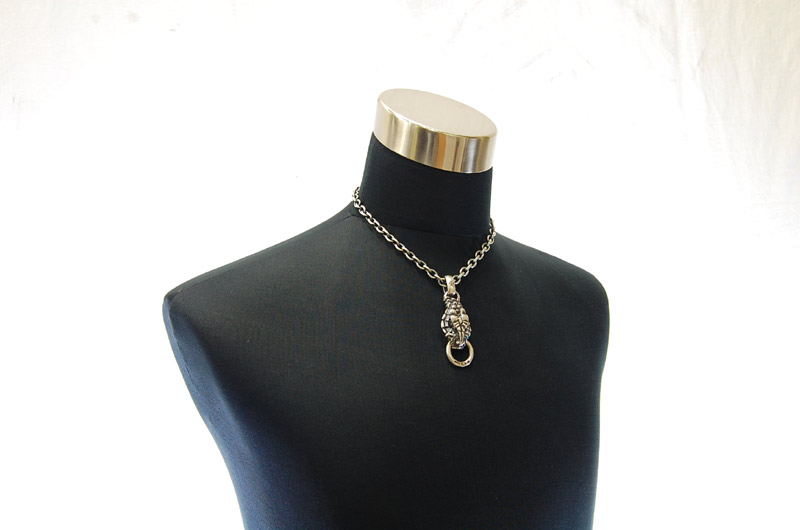 Snake head Pendant (Maltese Cross Stamp)[P-43] / Half Chain Necklace[N-65] (45cm)