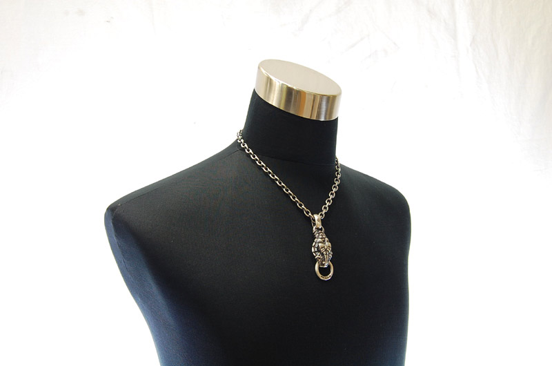 Snake head Pendant (Maltese Cross Stamp)[P-43] / Half Chain Necklace[N-65] (50cm)