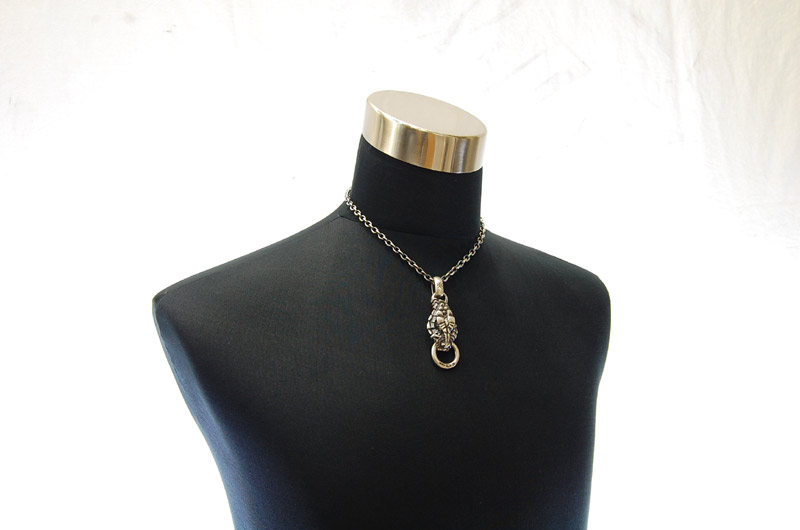 Snake head Pendant (Maltese Cross Stamp)[P-43] / Quarter Chain Necklace[N-66] (45cm)